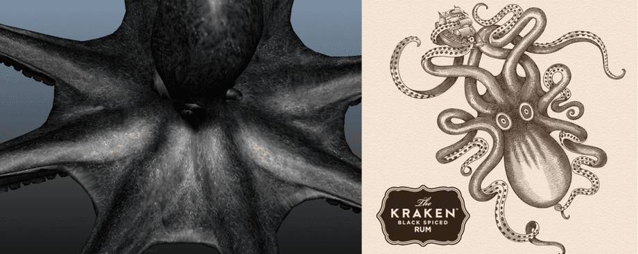 publicidad de ron kraken