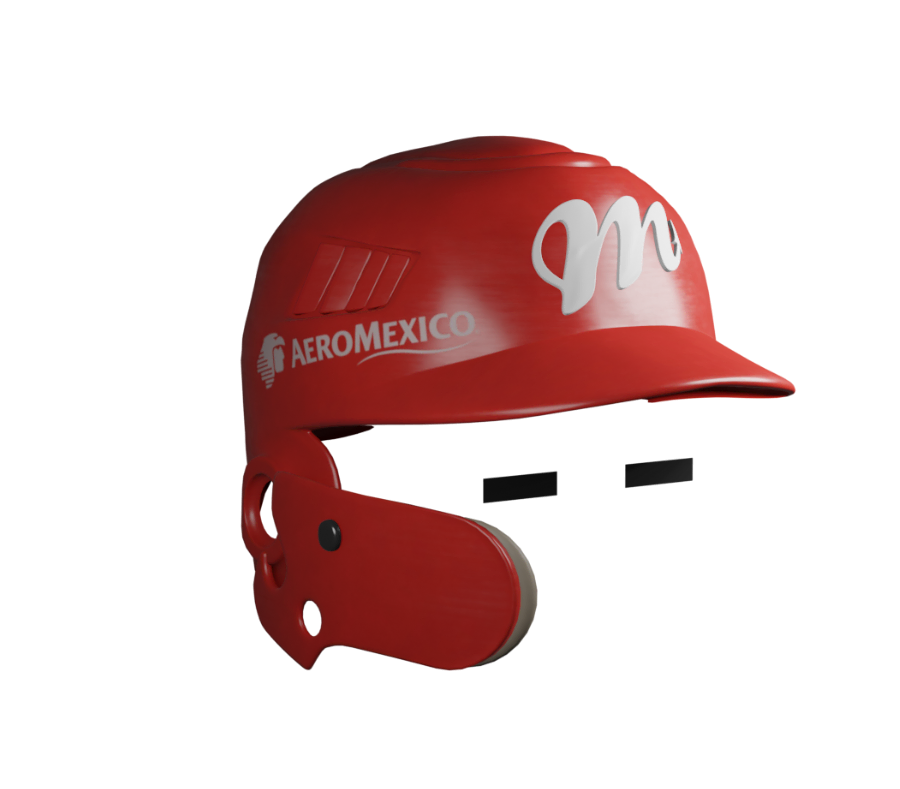 Casco de baseball 3d del equipo Diablos Rojos
