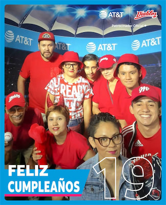 Tarjeta de baseball personalizada generada en photo booth interactivo