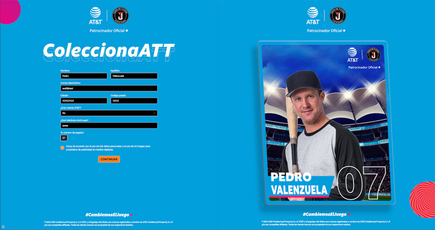 Aplicación web que toma una foto y crea una tarjeta de baseball personalizada