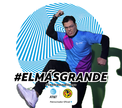 Foto transparente con fan posando en un fondo digital