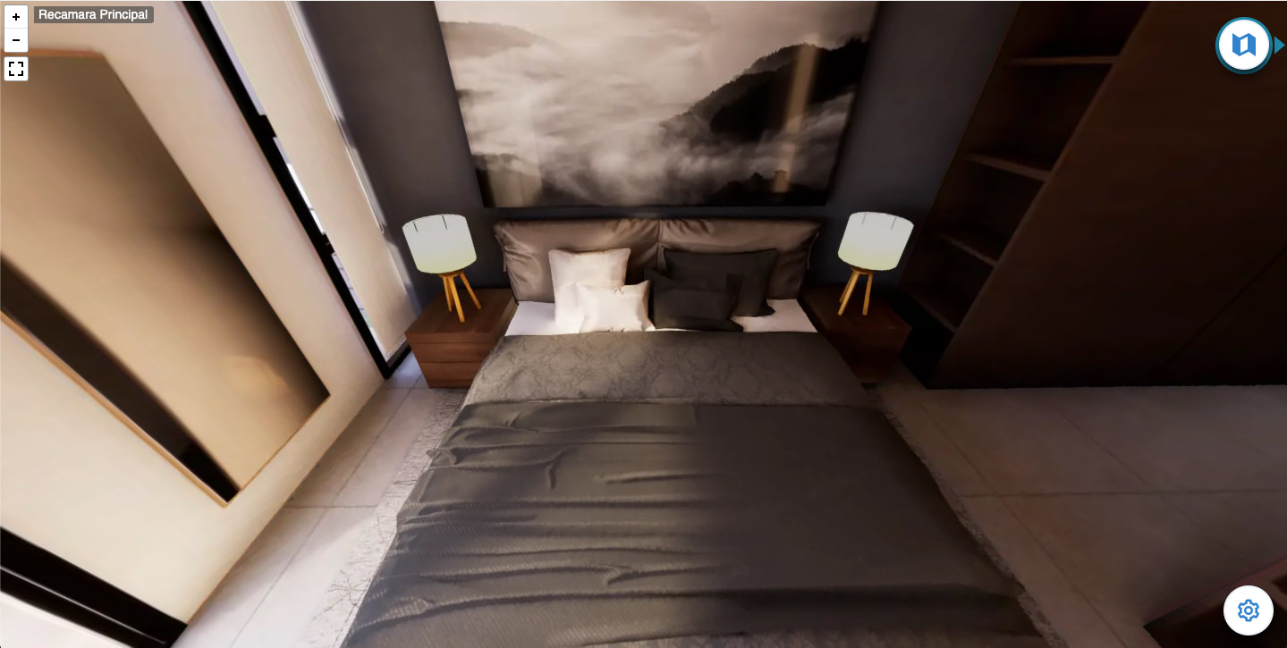 Video Render realista 3D de recamara principal de complejo arquitectonico