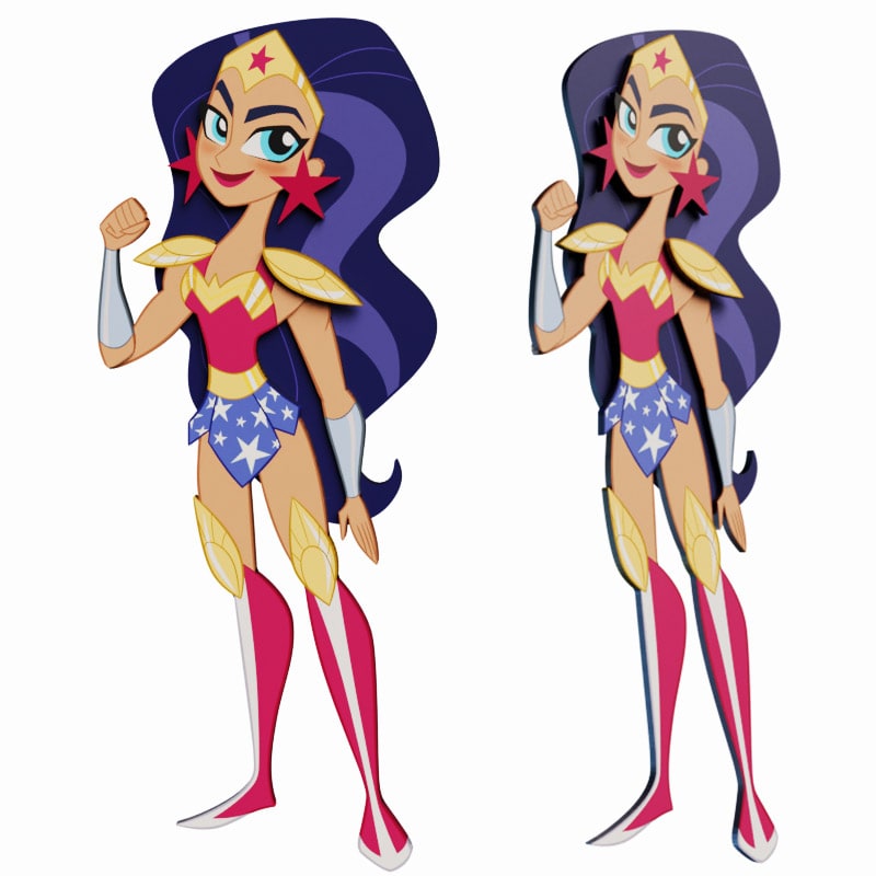 Personaje animado en 2.5D